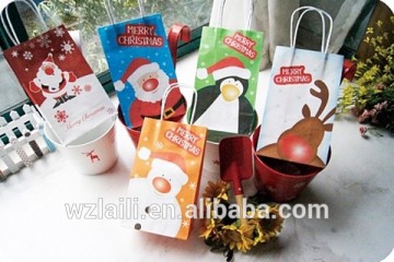 2015 Christmas socks popular hand paper bag / christmas popular hand paper bags gift package