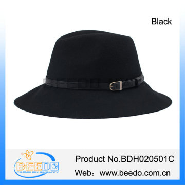 Panama fedora wool felt jazz hat for male