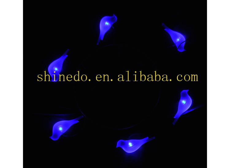 holiday decoration lights 5 pcs led plastic solar bird Light