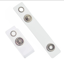 Clear Vinyl ID Badge Holder with Snap & Eyelet - Easily Attach to Lanyards & Key Rings