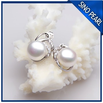 AAA 9-10MM 925 Freshwater Pearl 2014 Fashion Pearl Earrings