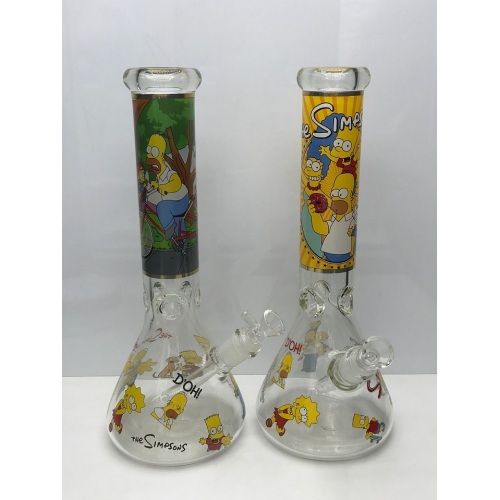 Novel Glass Beaker Bongs with Cartoon Characters