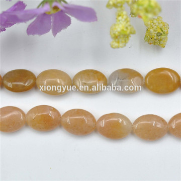 oval citrine quartz gemstones flat precious gemstones 14mm