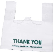 Thank You Smiley Printing Custom Marketing Plastic Handle Vest Bags