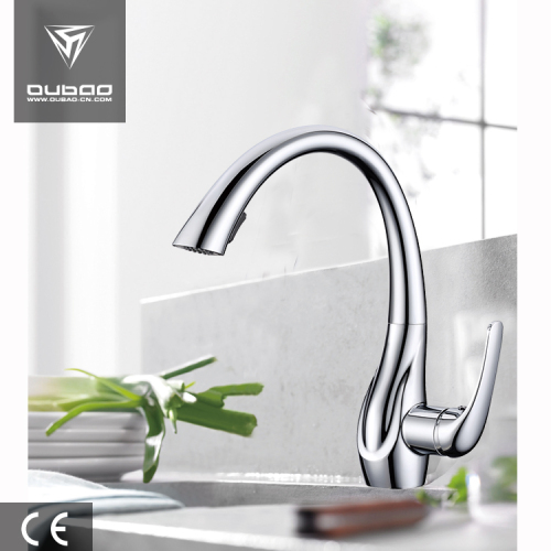 Chrome selesai keran faucet dapur tarik keluar