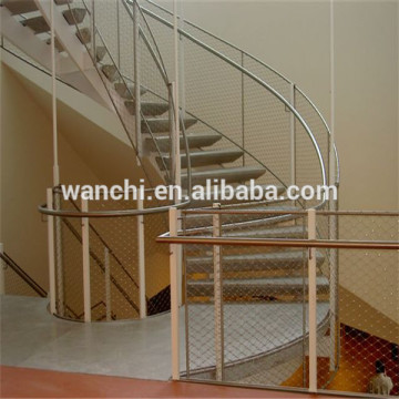 stainless steel wire rope mesh for stairs security /ss rope mesh netting