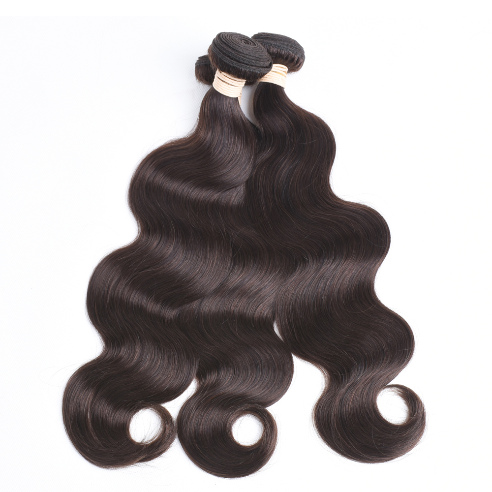 10A Cheap 2# And 4# Brown Hair Bundles No Tangle No Shed Very Soft , 10-30 Inch Brown Color 100% Brazilian Human Hair