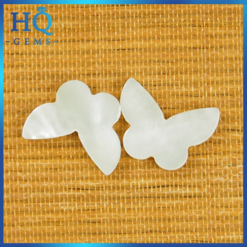 MOP shell Butterfly shaped white mother of pearls gems for necklace