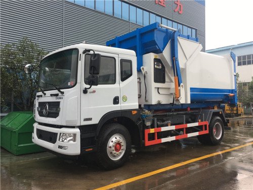 Auto-carga 10 caminhão de lixo de restaurante de estação de lixo cúbico
