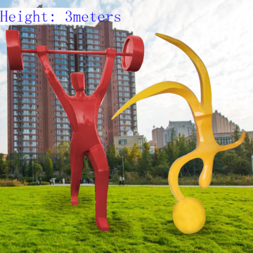 Abstract resin fiberglass sports sculpture