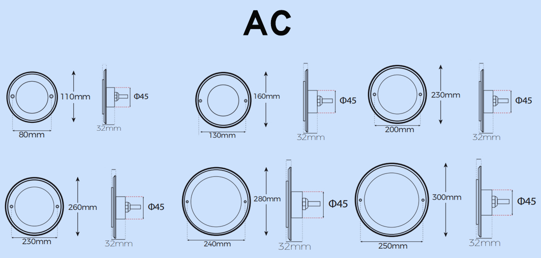 7.5mm AC slim pool light