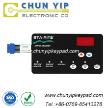 Custom control panel membrane keypad with leds switch