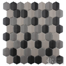 Multi color glass tile backsplash