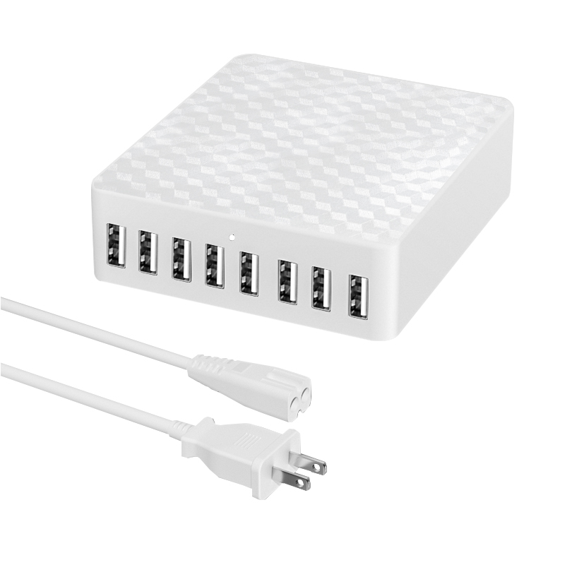 8-Port 60W/12A محطة شاحن USB