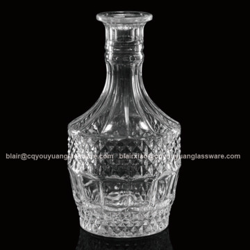 Crystal Glass Round Shape 750ML Wholesale Vodka Bottle Glass Bongs