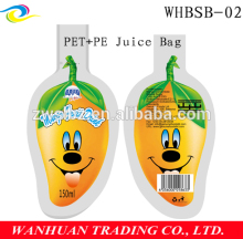 Plastic fruity jelly juice bag