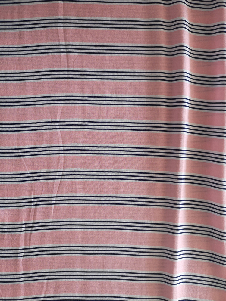 Stripe Design Rayon Challis 32S Printing Fabric