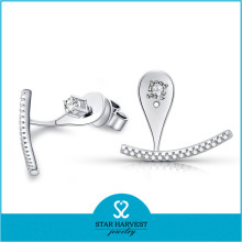 Wholesale Cuff Stud Earring 925 Sterling Silver Zirconia Stud Earring