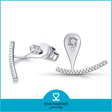 Wholesale Cuff Stud Earring 925 Sterling Silver Zirconia Stud Earring