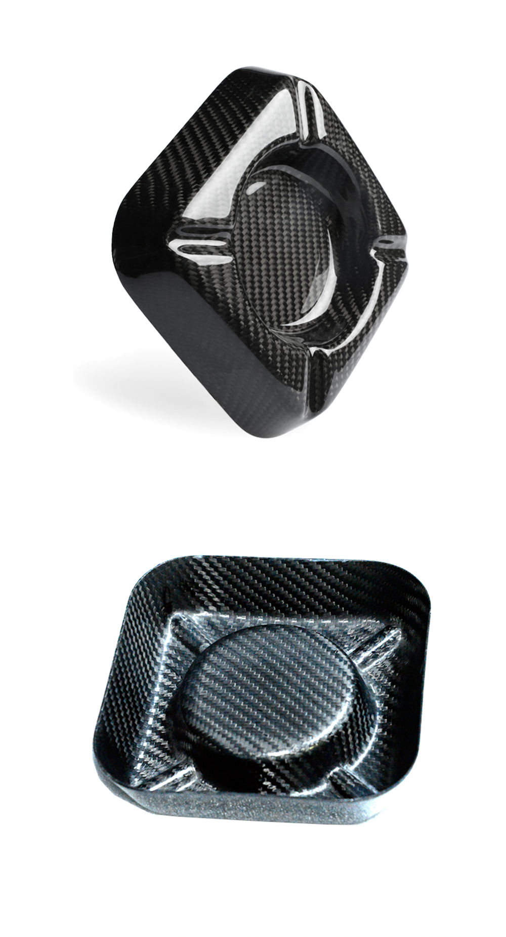 2021 Luxury Gift Accessories Dry Carbon Fiber Cigar Ashtray Pocket Square Custom Logo