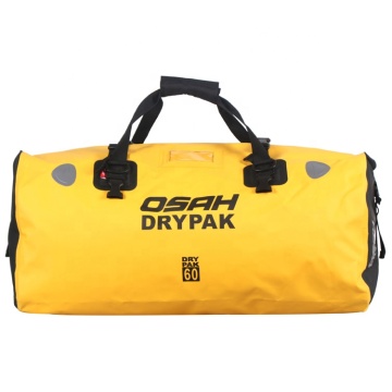 High Capacity 60L Waterproof Motorcycle Barrel Rolling Duffle Bag