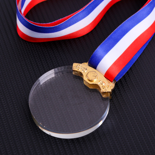 Custom make crystal engraving medal