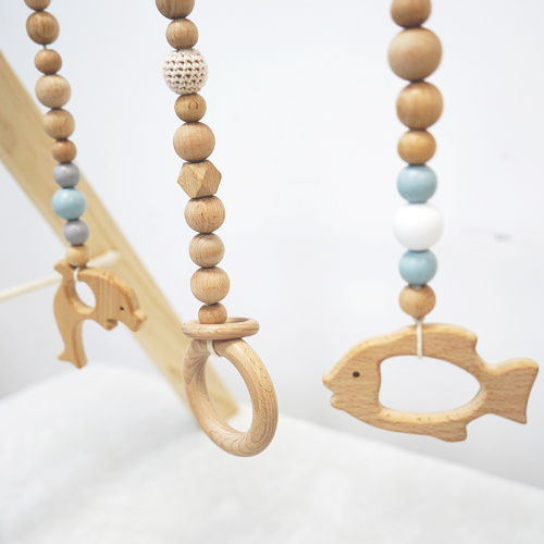 Natural Dolphin Wood Toy To Baby Gym