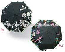 promotion rain wet colour changing magic printing umbrella