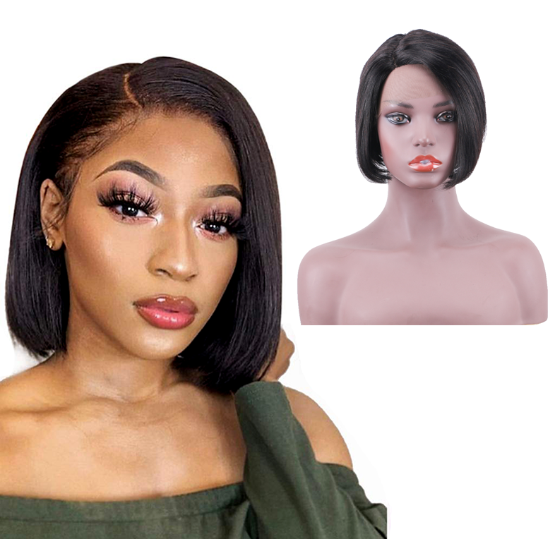 Wholesale Cheap Price Short Straight Bob Wigs Brazilian Human Hair Lace Front Wigs for Black Women13x4 Lace Front Wigs