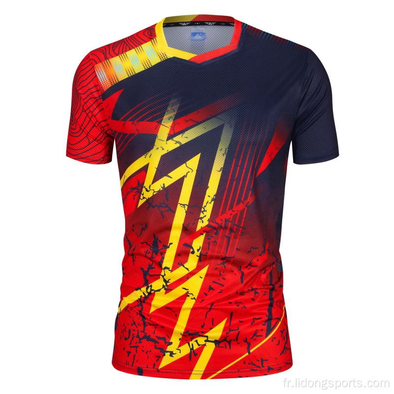 Femmes sublimées Men Sport Badminton Tennis Shirt