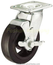 Iron Core Industrial Rotating Black Rubber Emr Wheels