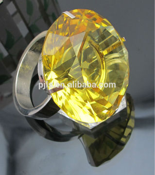 Triangle colorful diamond crystal napkin rings