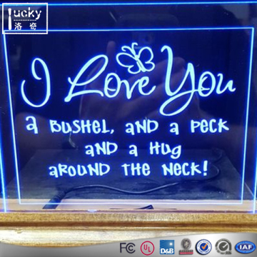 Nightlight Acrylic Edge Lit Display Sign,Acrylic Light Up Plaque