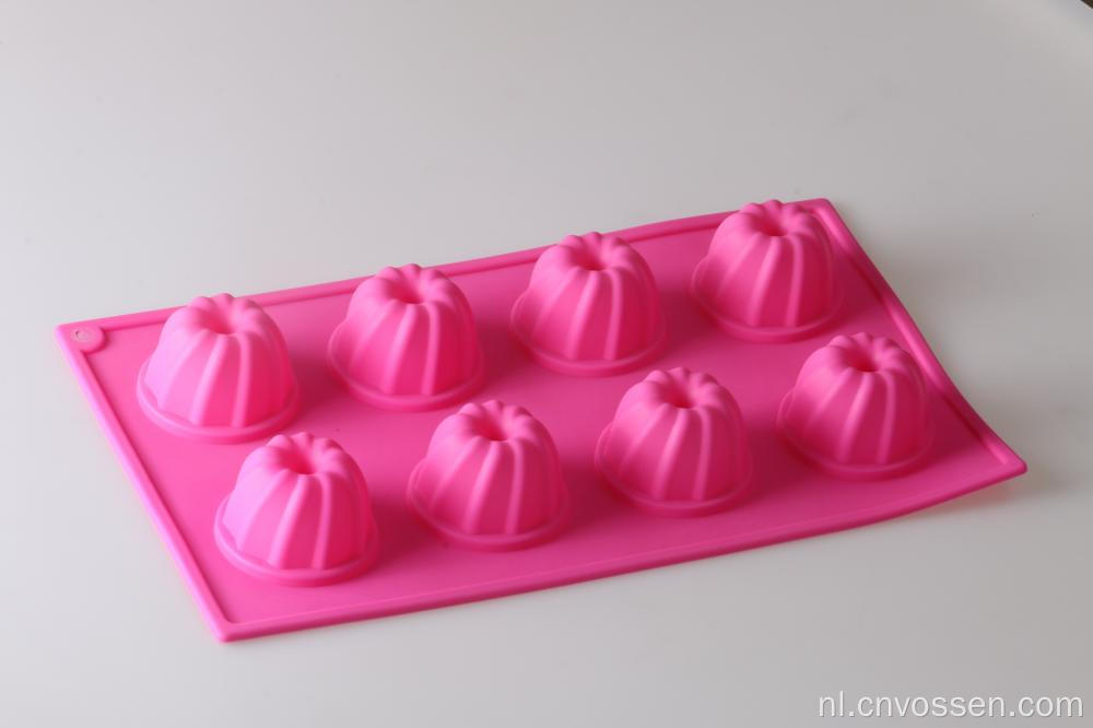 8 holte bloemvormige fondant taartvorm