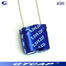 Wire low ESR super capacitor 5.5V 0.22F for meters backup power