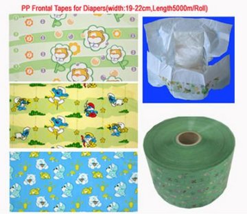 PP frontal tapes for diapers