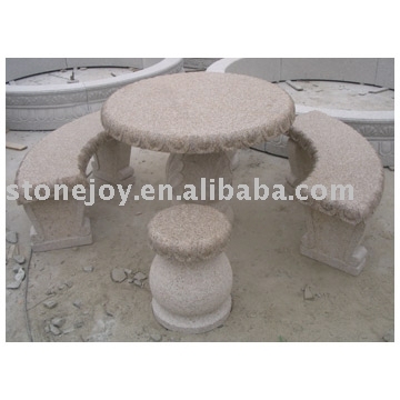 G682 Granite Table Sets, Yellow granite table set