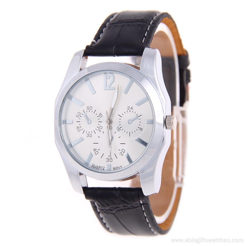 Hot sale Silver Luxuruy Leather Watches