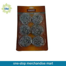 6pcs stainless steel scourer for kitchen