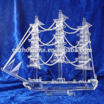 Crystal ship model souvenir