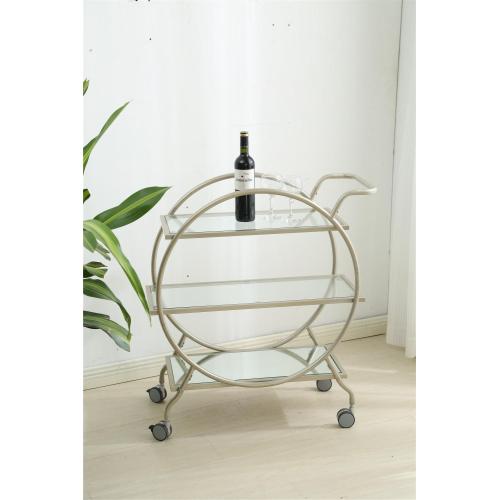 tempered glass storage trolley for bar