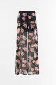 Print-Chiffon mit weit geschnittenen Hosen