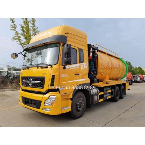 6x4 Dongfeng 22m3 tank sewage tanker for sales