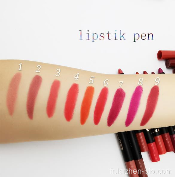 Maquillage personnalisé stylo rouge à lèvres cosmétiques imperméables mat