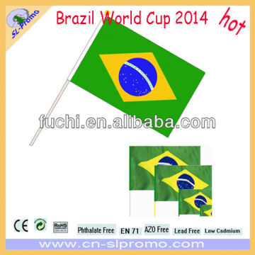 Polyester Brazil Hand Flag For World Cup