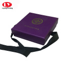 Top And Bottom Ribbon Purple Jewelry Box Packaging