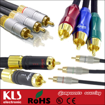 Good quality rca cable jack / plug and rca jack /pin jack UL CE ROHS 049 KLS