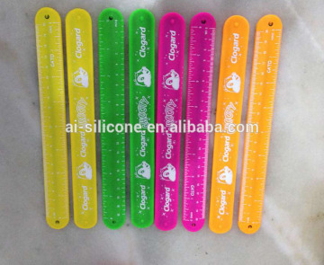 Logo printed slap band rulers