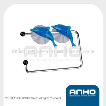 Toilet paper holder with 2 suction cup