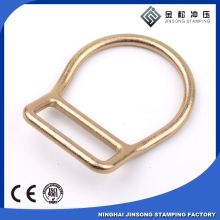 Fashion shiny silver color metal d ring snap hook